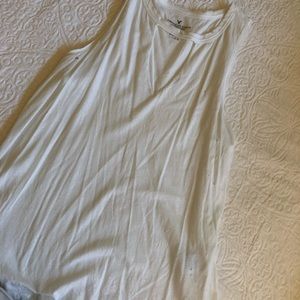 Distressed white tank